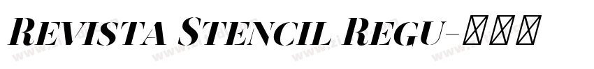 Revista Stencil Regu字体转换
